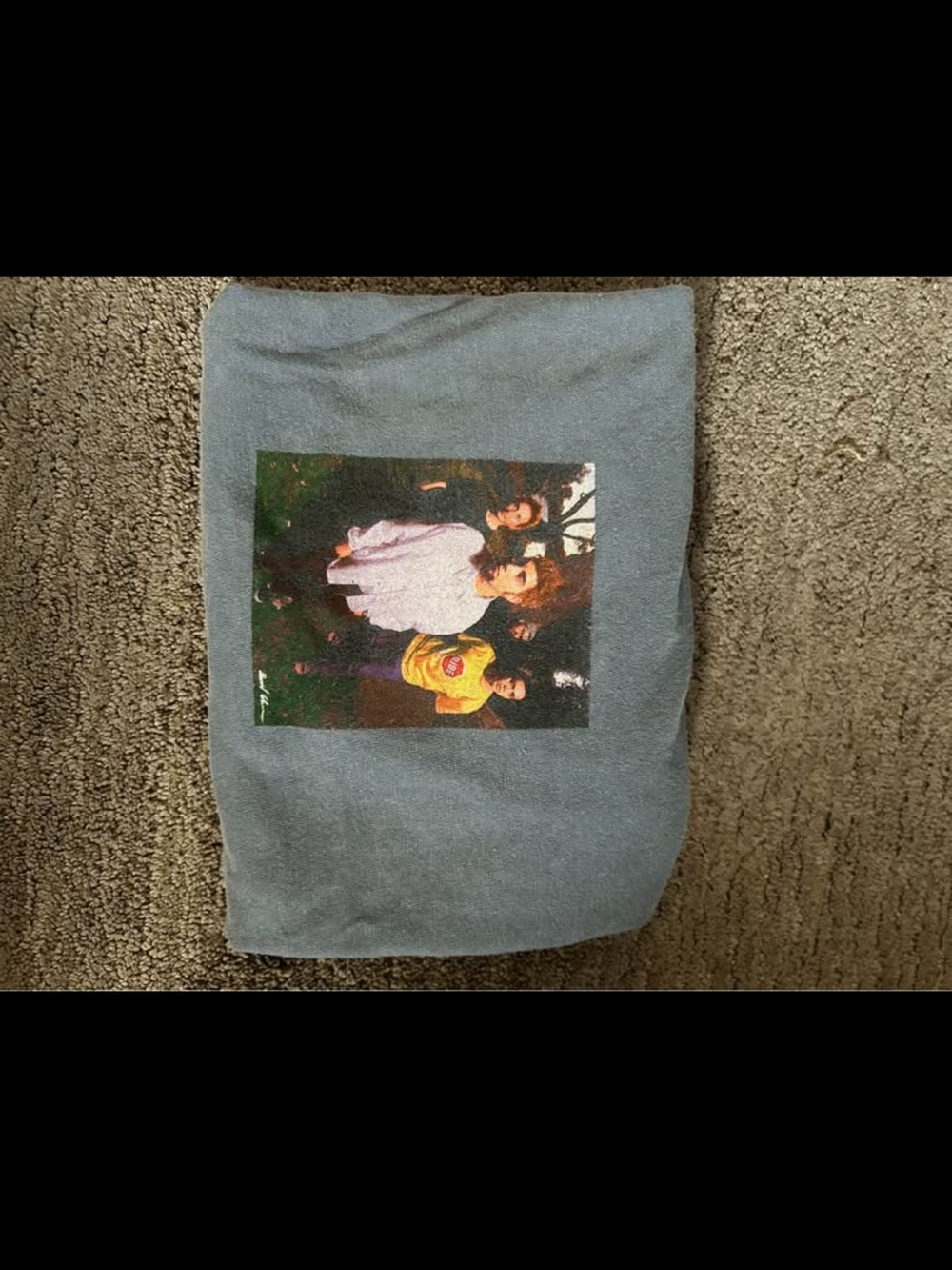 Women's Gray Short Sleeve Graphic Tee - Family Photo Print